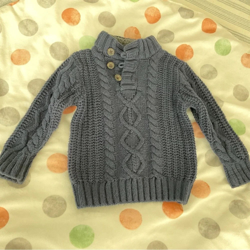 Toddler Boy Button Down Shirts and Sweater Bundle - Size 2T